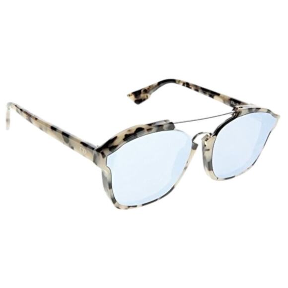 Christian Dior Abstract Aviator Sunglasses Beige Grey Tortoise Mirrored Lenses main image 4